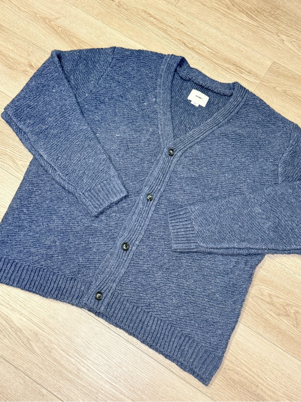 Segunda+ Men's Blue Button-Front Knit Cardigan Sweater Alpaca Blend Sz.XL
